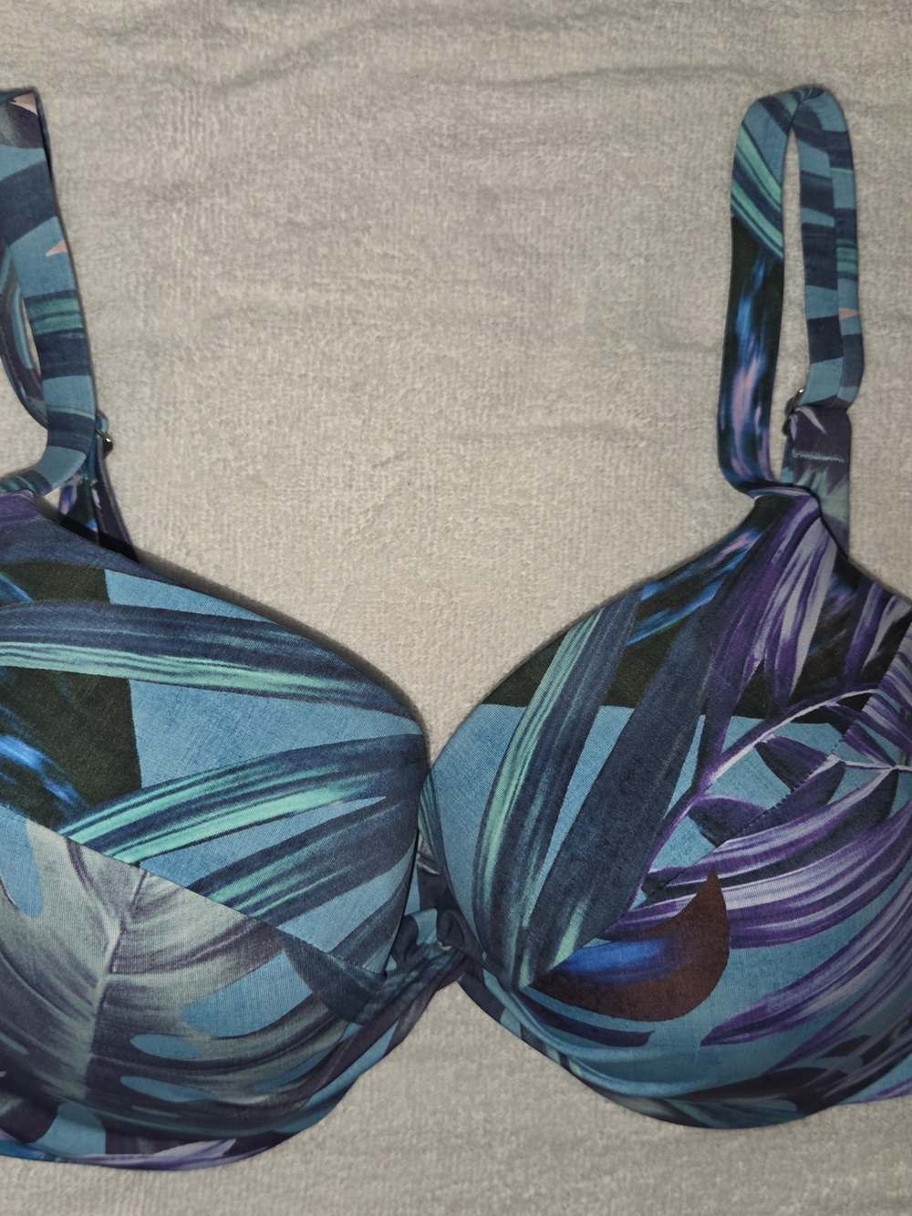Victoria's Secret Blue Palm Wire Swim Top